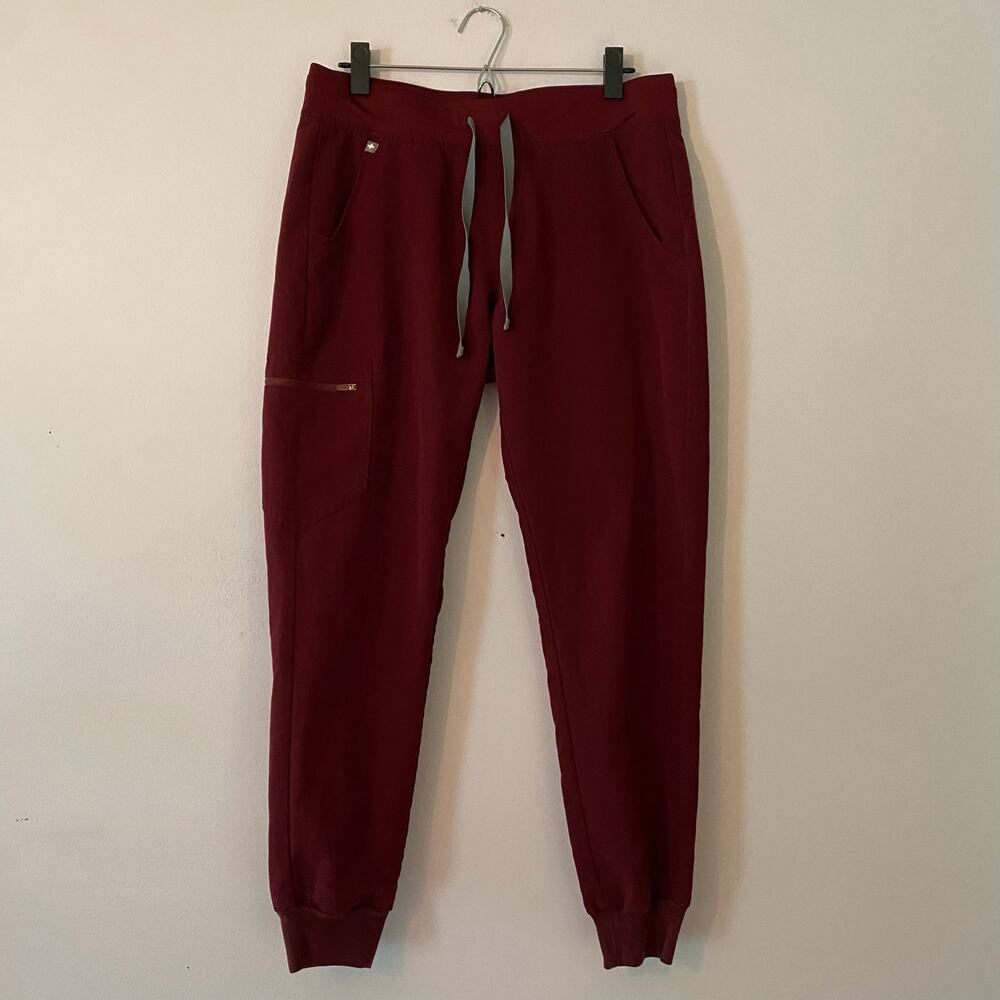 FIGS Burgundy Red Zamora Jogger Scrub Pants Uniform Nurse Doctor Women's Medium